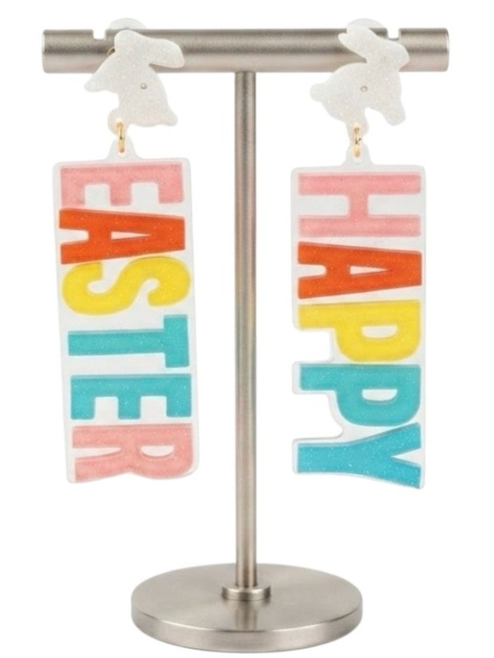Viola Happy Easter Acrylic Earrings (NWT)